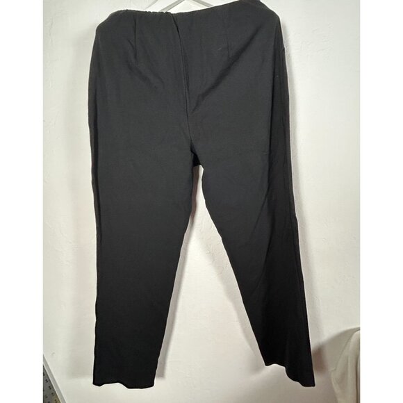 J. Jill Womens Black Slim Leg Ponte Ankle Pants Large Mid-Rise Pull-On Knit - Picture 2 of 10